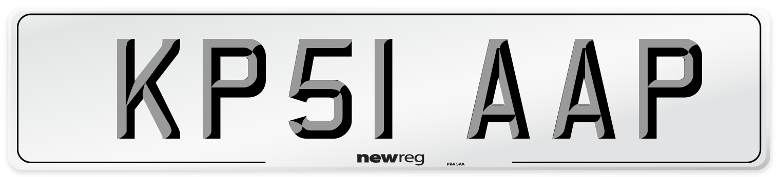 KP51 AAP Number Plate from New Reg